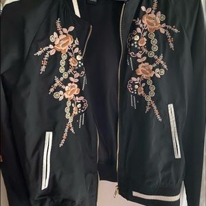 forever 21 floral zip up